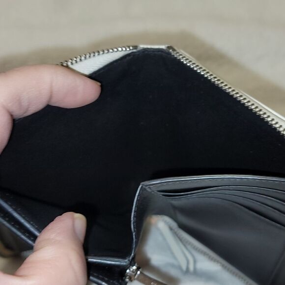 Celine Patent Leather Zip Around Wallet in Ivory - Picture 8 of 8